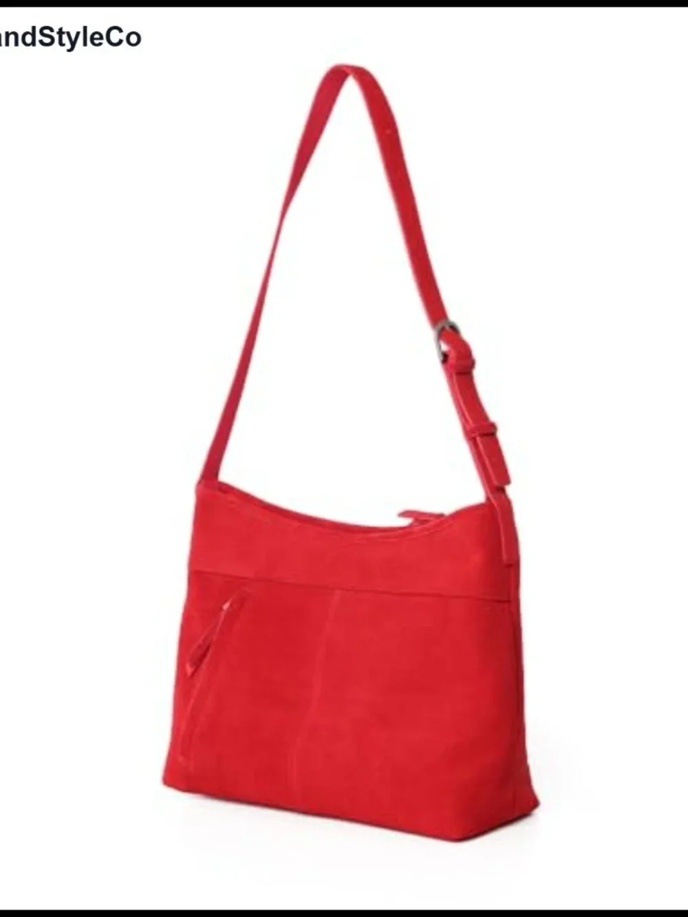 Suede Leather Slouchy Hobo Shoulder Crossbody Purse Adjustable Zip Tote Bag